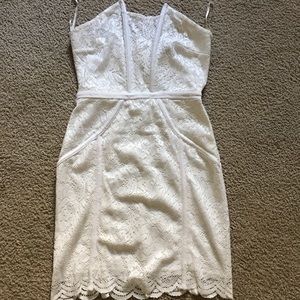 White strapless dress